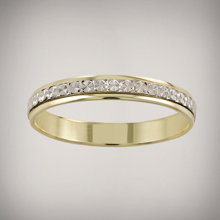 22040009 ARGOLLA ORO AMARILLO Y BLANCO 14K 3mm GIRATORIA