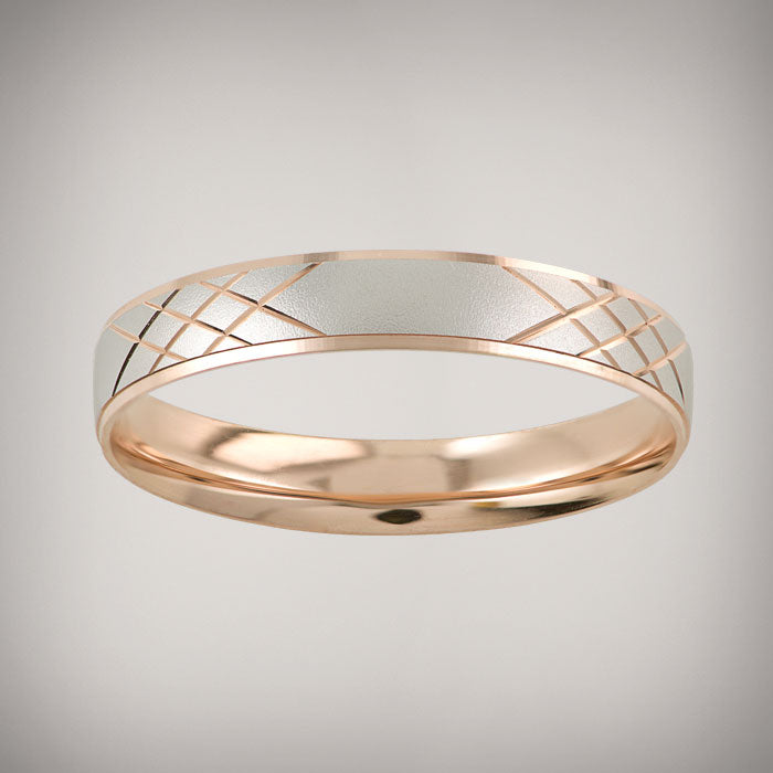 22040017 ARGOLLA ORO ROSA 14K 4mm MACIZA