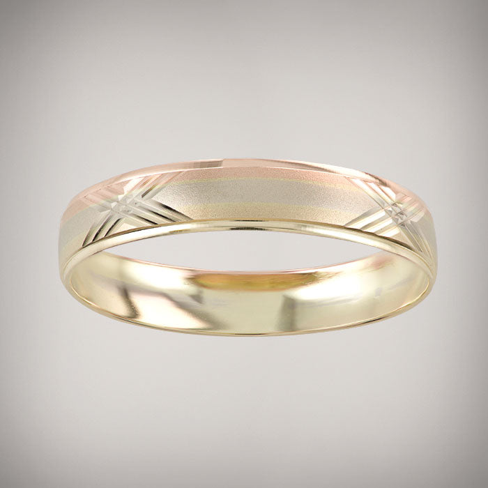 22040023 ARGOLLA ORO FLORENTINO 10K 4mm MACIZA