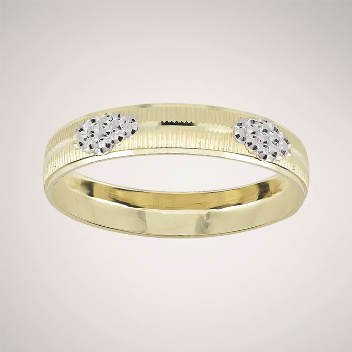 22040027 ARGOLLA ORO AMARILLO Y BLANCO 10K 4mm HUECA