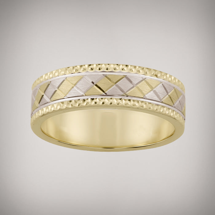 22040037 ARGOLLA ORO AMARILLO Y BLANCO 14K 6mm MACIZA