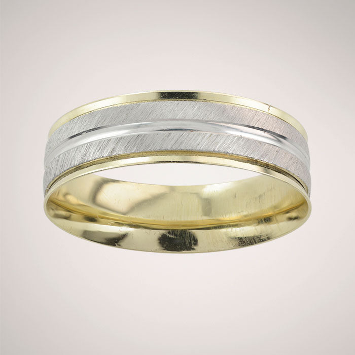 22040039 ARGOLLA ORO AMARILLO Y BLANCO 14K 6mm GIRATORIA